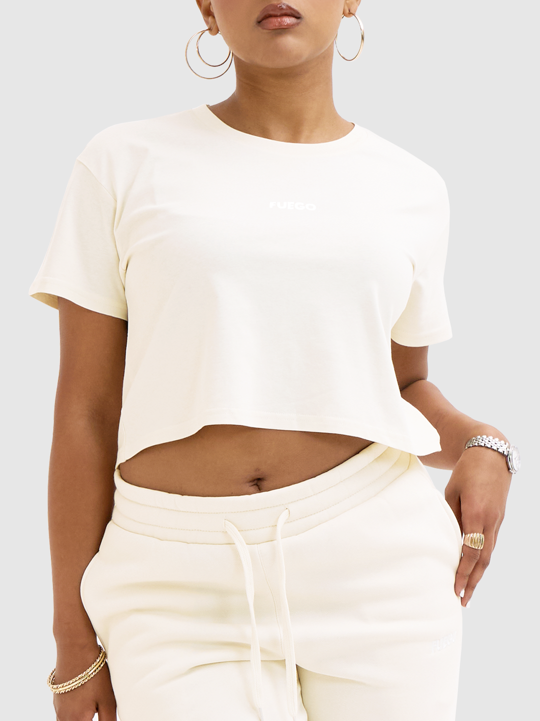 Womens Casual Crop Tee